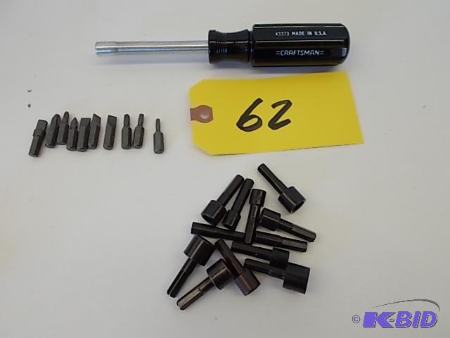 lot 62 image: Craftsman 14" Driver With Bits & So...