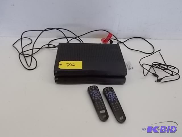 lot 70 image: (2) Dish Network Receivers With Remotes...
