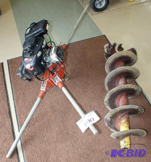 lot 100 image: General Equip. Two-man Auger 2-stroke incl. 1...
