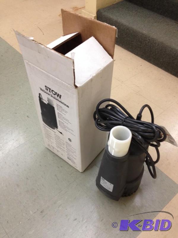 lot 130 image: Stow Submersible Utility Pump - Model # SS-23...