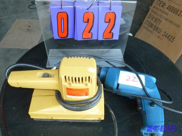lot 22 image: 38" electric drill & Black & de...