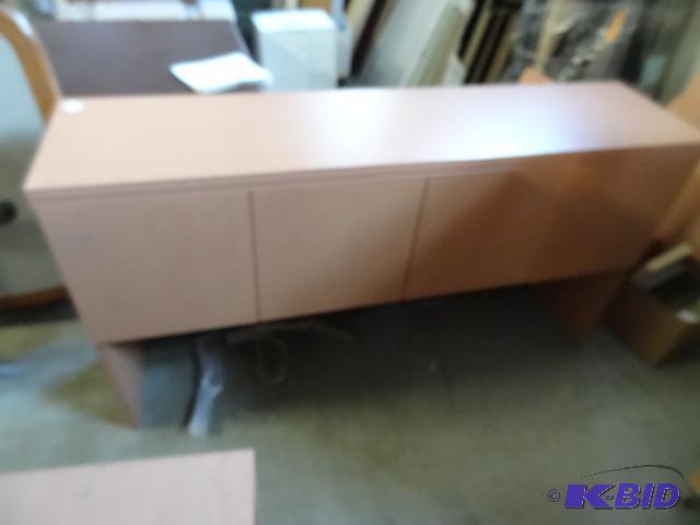 Laminate office desk or credenza hutch. 4 doo...