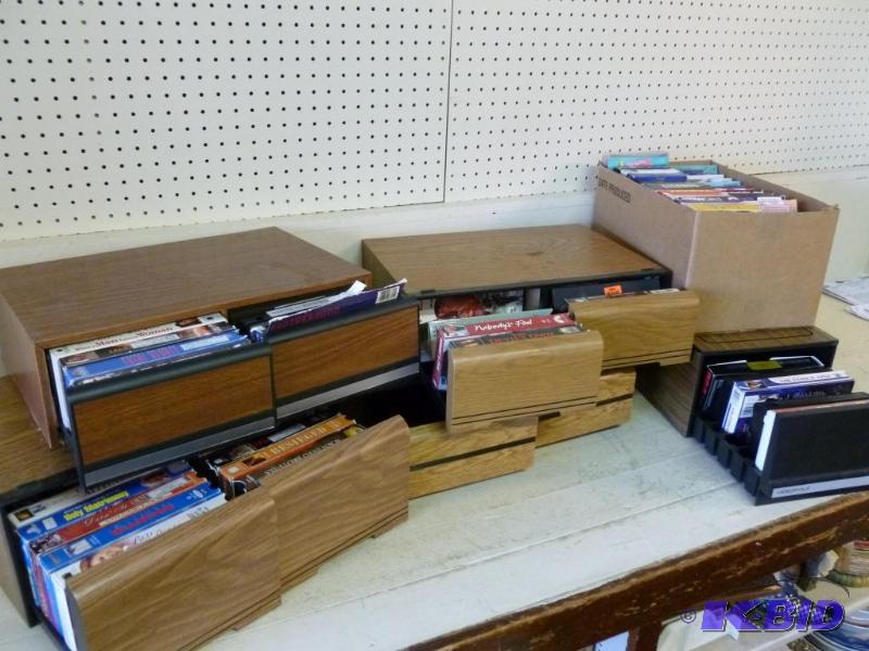 lot 45 image: Lot of four good, two drawer VCR movie cases,...