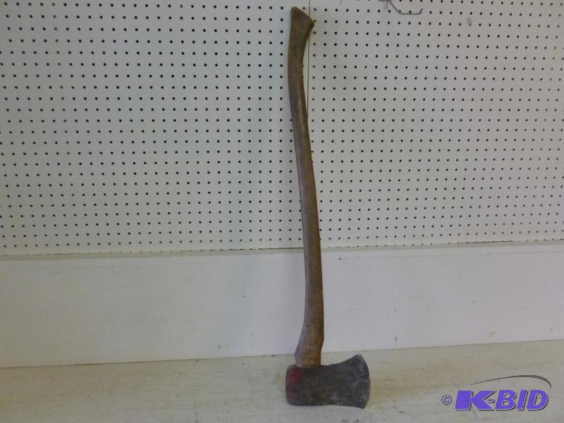 lot 57 image: Large ax that measures 35.5" L, good usa...