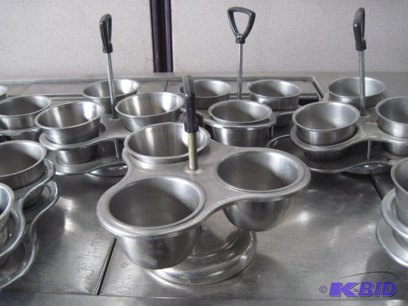 SS Pickle or Toppings Trays 11 Trays w 3 Cup...