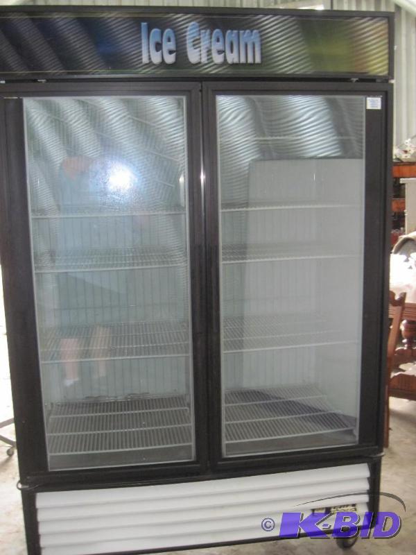 True Double Wide 2 Glass Door Freezer, very c...