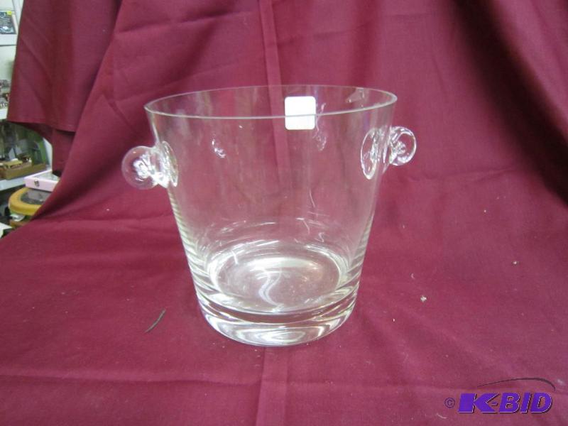 Clear Glass Ice Bucket