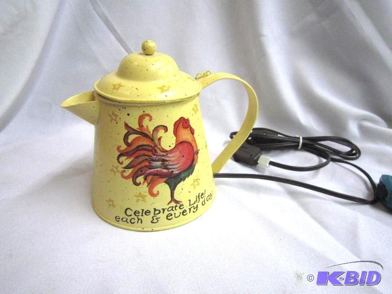 Lighted Rooster Teapot