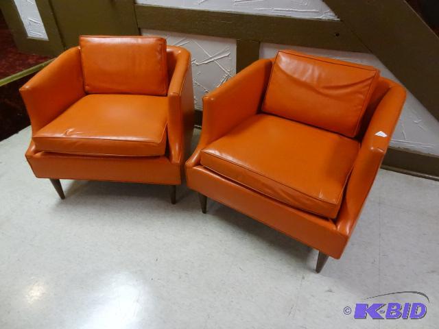 Pair of quality tub chairs by Tru built. Oran...
