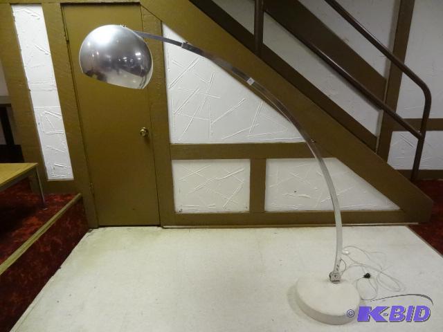 Mis century arc lamp. With metal dome shade. ...