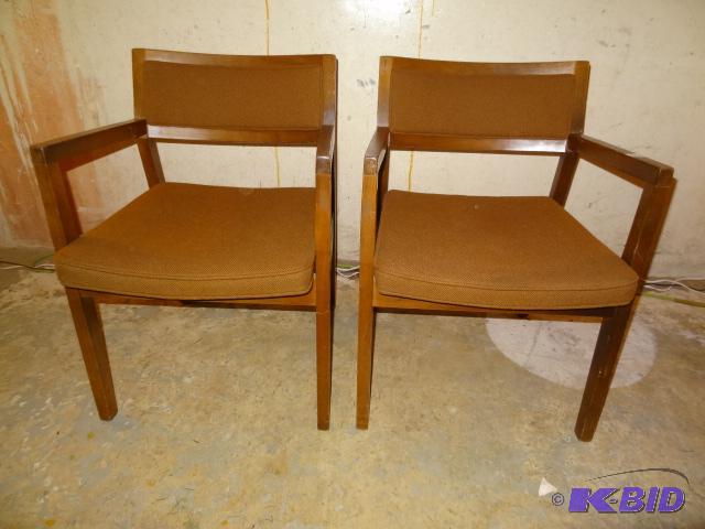 Solid wood mid century guest chairs. Good use...