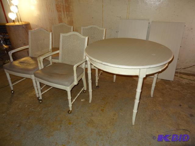 Faux bamboo table and 4 chairs. Great fall pr...