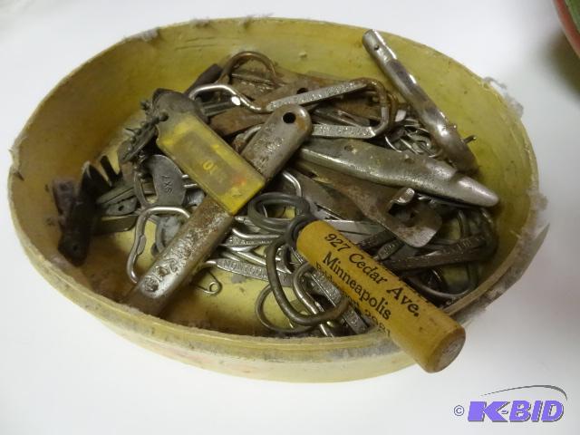 Vintage keys and bottle openers....