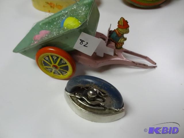 Vintage metal dumping wagon and vintage play ...