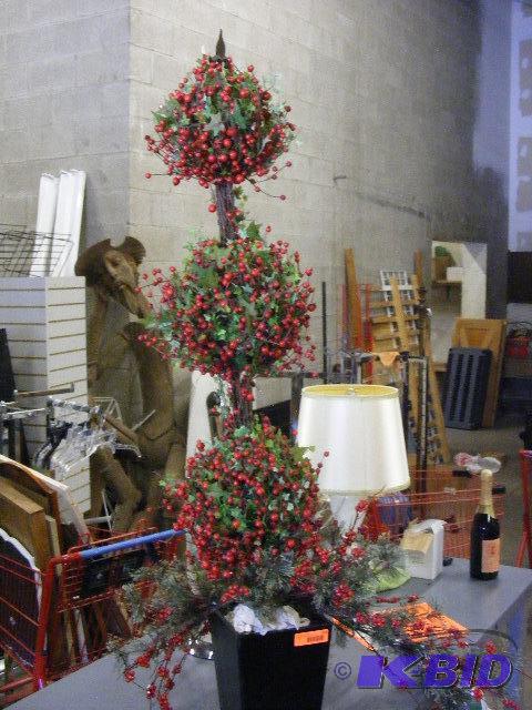 Cranberry topiary tree, approx 42 tall If a...