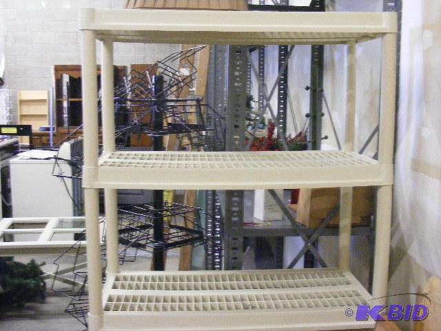 Two tier plastic Shelving Unit, approx 35 x...
