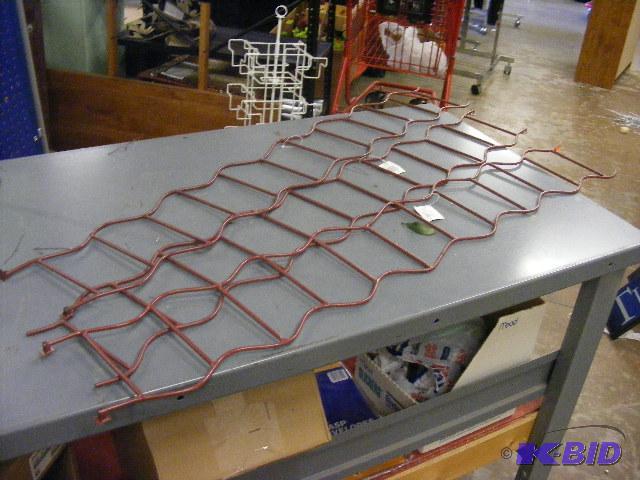 Four metal trellis displays, approx 6 wide ...