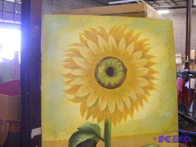 Oil Painting on Canvas of a Sunflower...