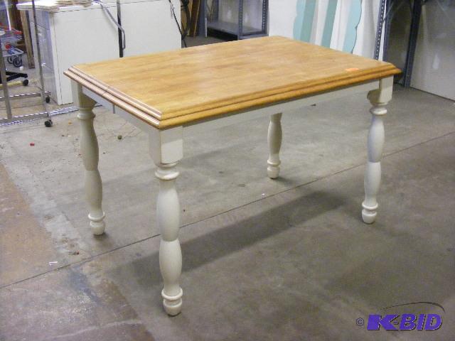 Wooden Table with Leaf inside, bar height tab...