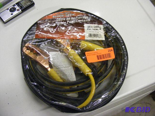 Booster Cable, 8 gage, 12 foot...