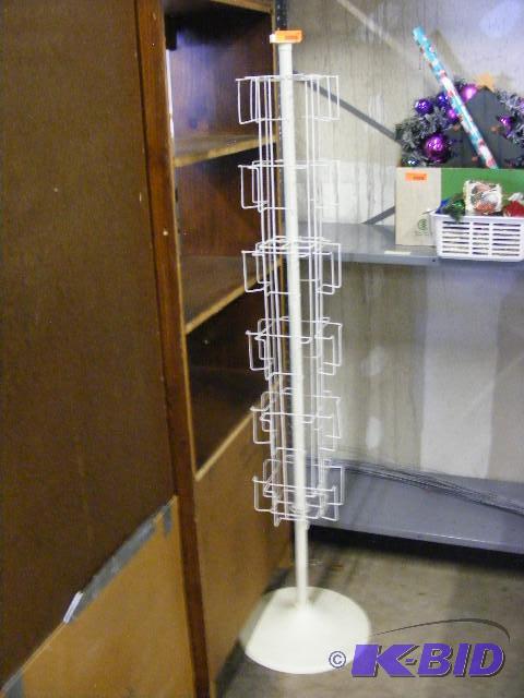 ONE white Brochure rotating rack, 5.5 tall...