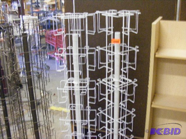 ONE white Brochure rotating rack, 69 tall...