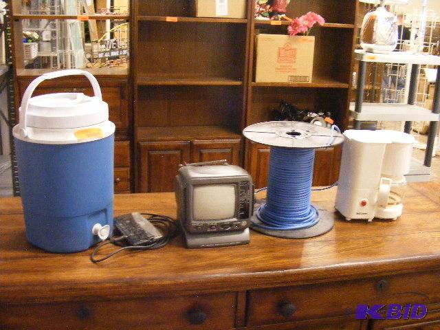 Water Cooler jug, mini television with AMFM ...