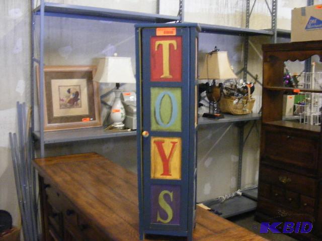 Toy Chest with three shelves. 7x8x 32 t...