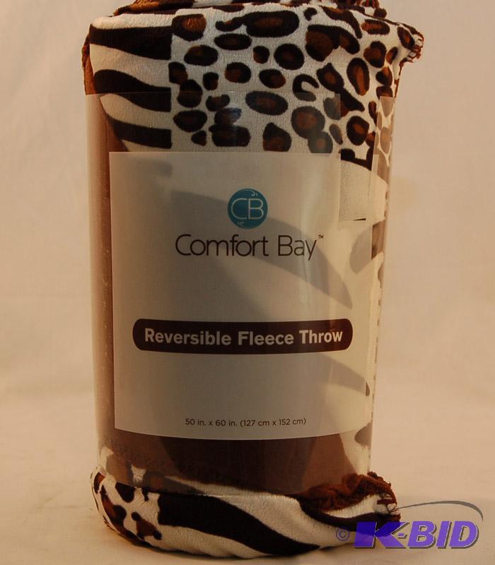 lot 20 image: Comfort Bay Reversible Fleece Throw