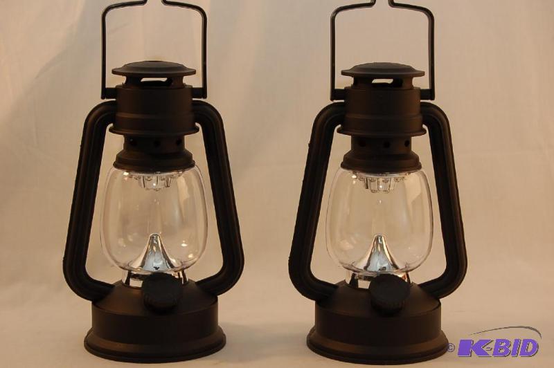 lot 8 image: (2) Old Style LED Lanterns
