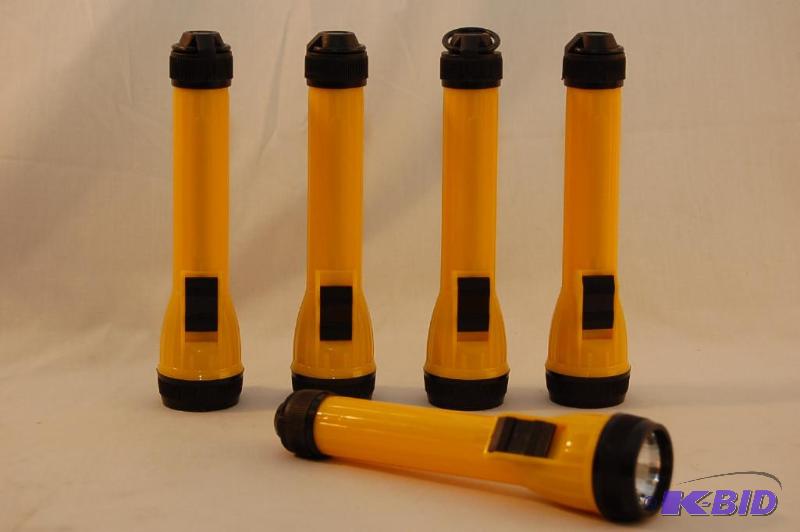 lot 9 image: (5) Small Yellow Flashlights