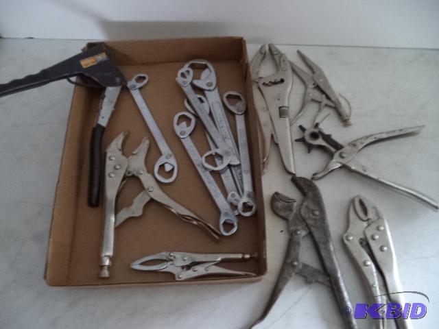 Vise Grips, Punch, Wrenches