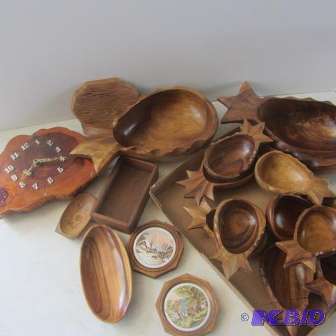 Wood Bowls, Clock