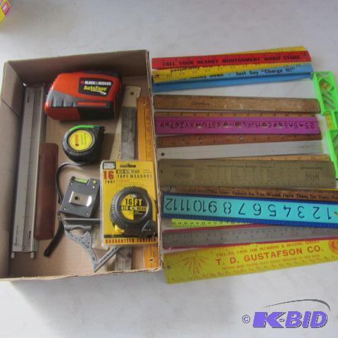 Rulers, Tape, Level