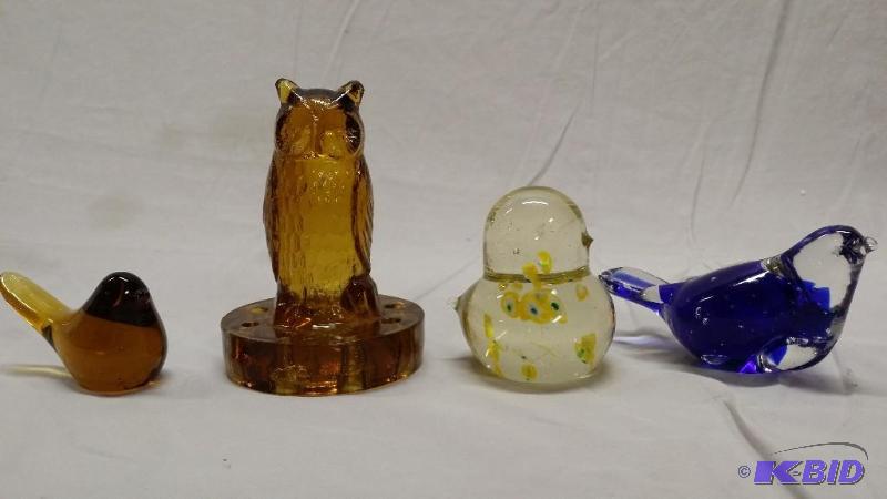 Collection of glass birds some appear to be b...