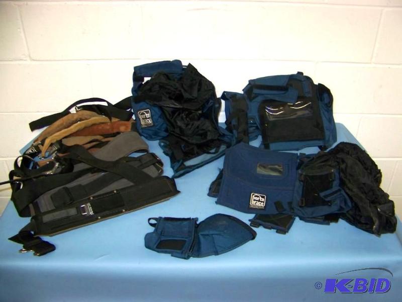 lot 124 image: Large Bin of Porta Brace Straps, Cases and Covers