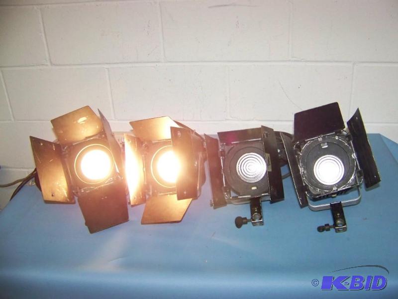 lot 33 image: (4) QuartzColor, StudioFloodSpot Lights with Barn DoorsDimmer Flaps