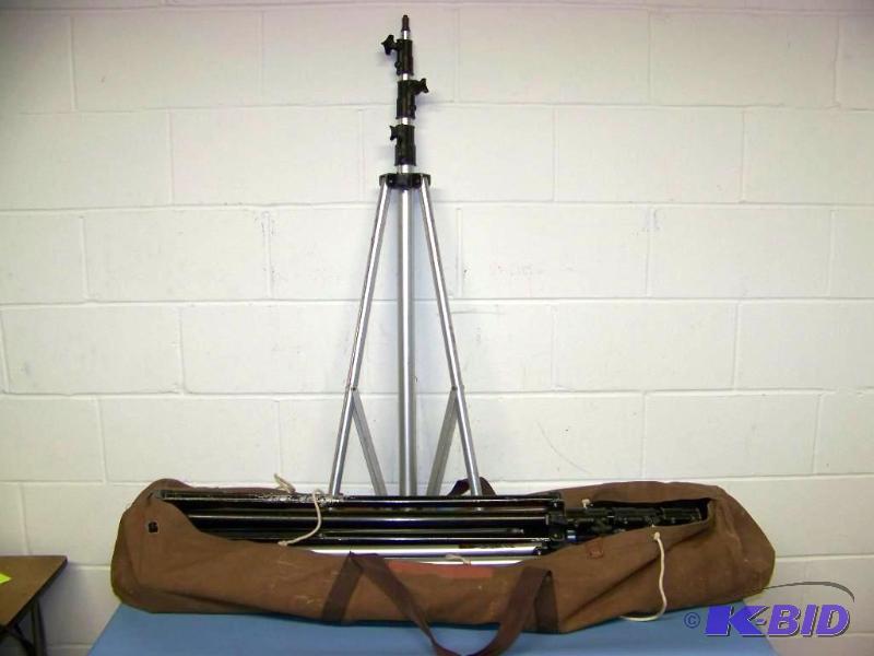 lot 35 image: (6) Manfrotto, Lighting Tripods in Carrying Bag