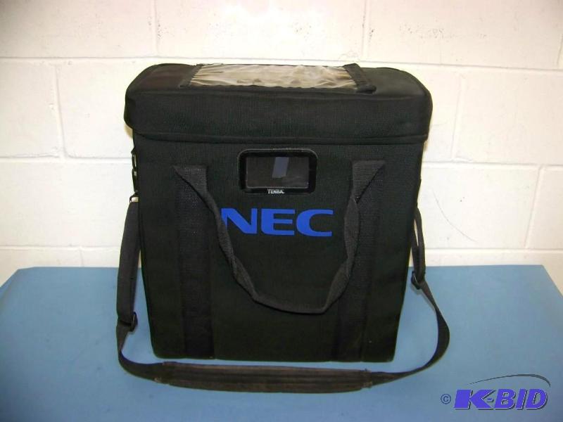 lot 47 image: Soft Sided, Hard Lined, Travel Bag with Handles and Strap
