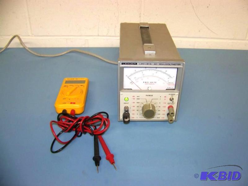 lot 58 image: Leader, AC Millivoltmeter and Fluke Multimeter units