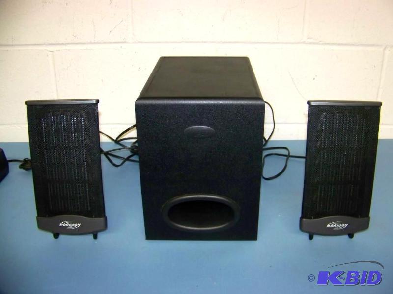 lot 71 image: Monsoon, MultimediaPC, Subwoofer and (2) Flat, Satellite Speakers