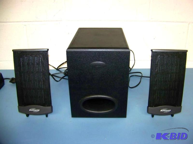 lot 72 image: Monsoon, MultimediaPC, Subwoofer and (2) Flat, Satellite Speakers