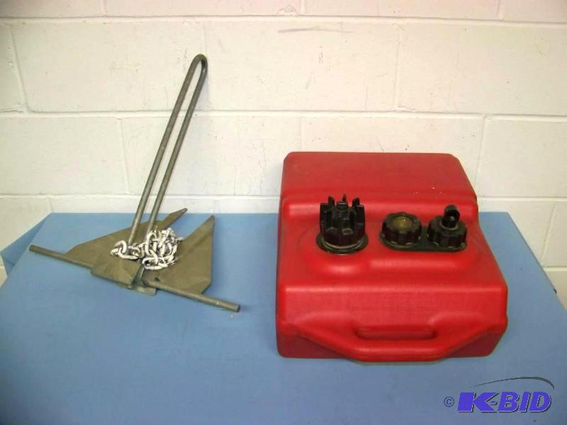 lot 15 image: Boat Gas Tank and Anchor