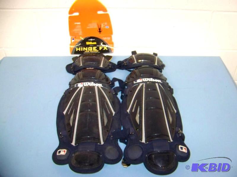 lot 16 image: Wilson, Hinge FX, Catchers LegShin Guards - BRAND NEW