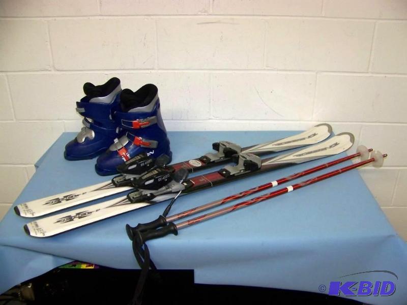 lot 2 image: Rossignal, Kids Skis, Solomon Boots, Solomon Poles