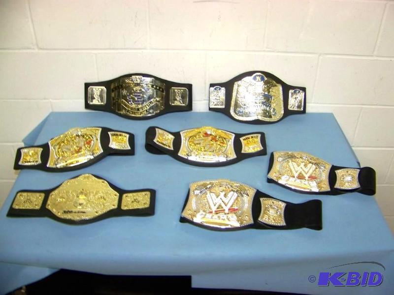 lot 20 image: (7) Wrestling Championship  Title Belts