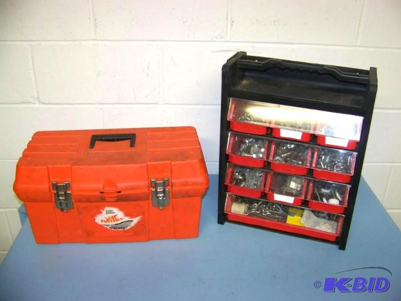 lot 23 image: Tool Box and Organizer with items