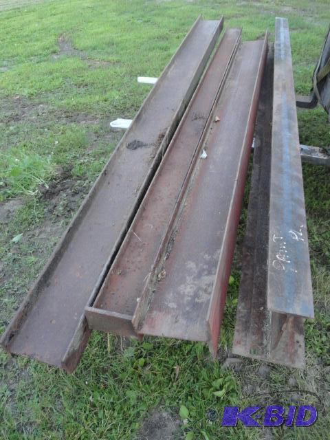 lot 12 image: S Beam (I Beam) (3) 8" x 4" - two ...