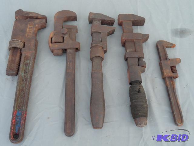 lot 56 image: Assortment of pipemonkey wrenches, one marke...