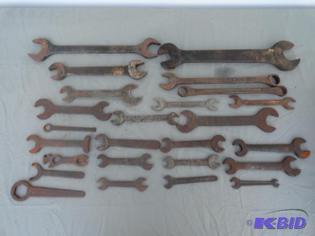 lot 59 image: Large assortment of early wrenches in many si...